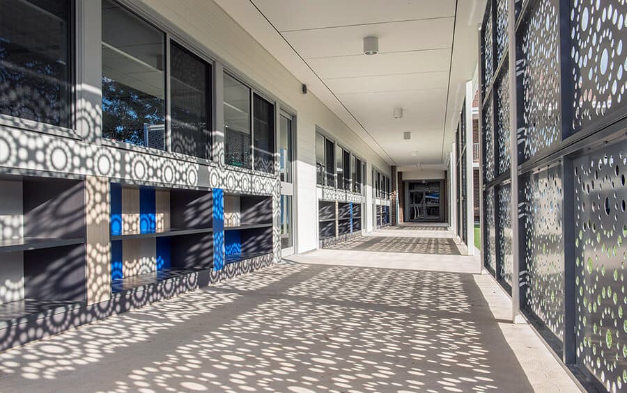 BTAC New primary school semi-enclosed hall and class room entrance