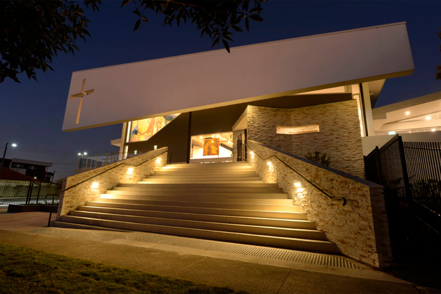 Main entry stairs