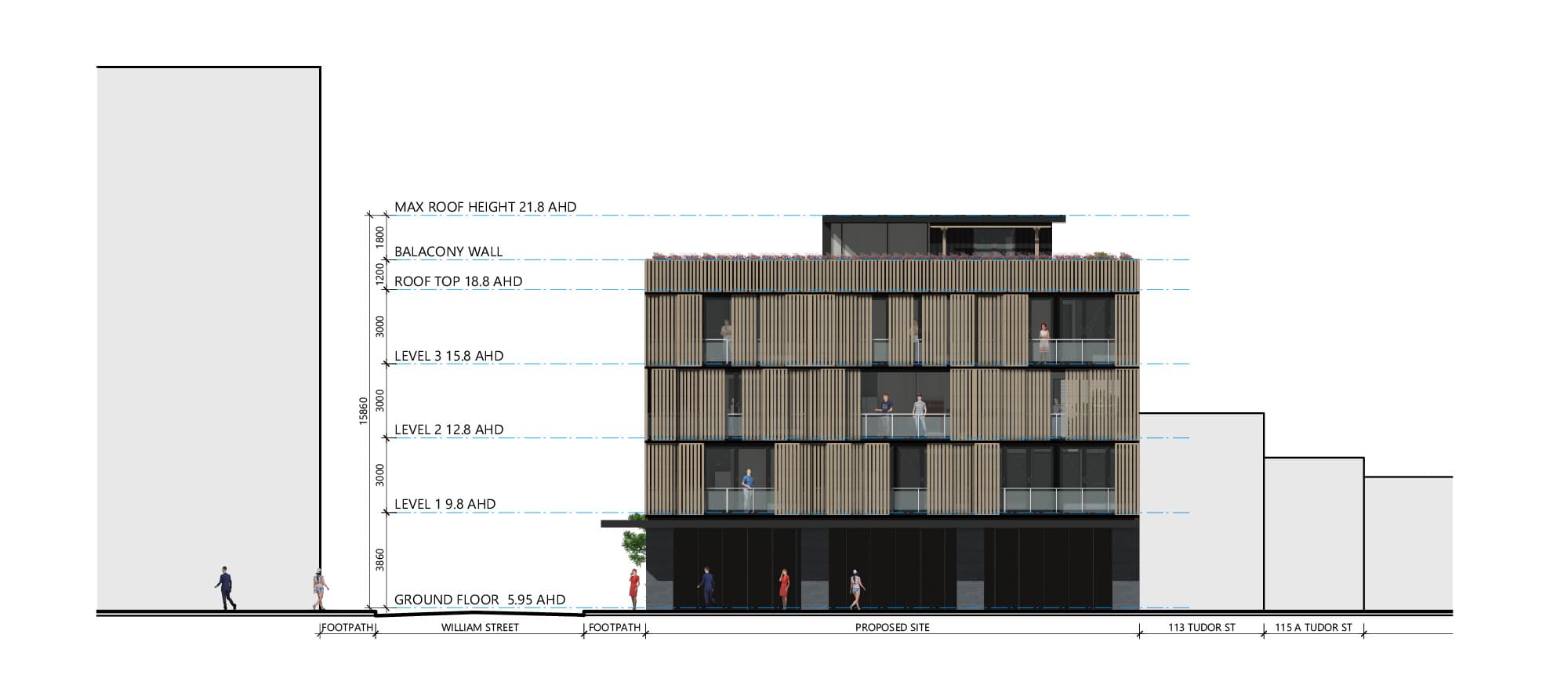 Tudor St / North Elevation